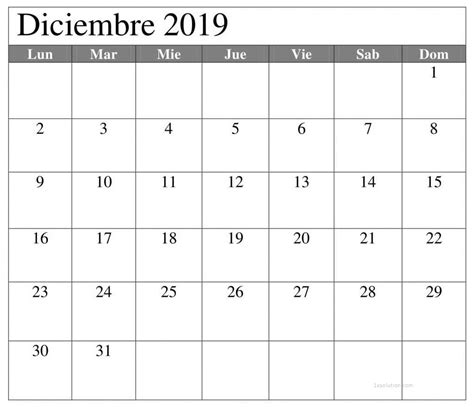 Pdf Calendario Diciembre 2019 Para Imprimir Calendar