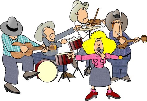 Country And Western Band Stock Illustration Illustration Of Funny 34911