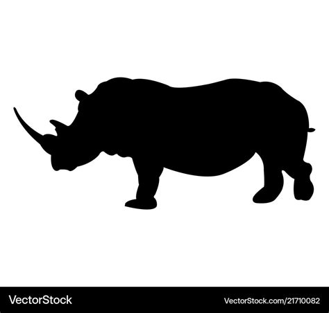 Rhino Icon Royalty Free Vector Image Vectorstock