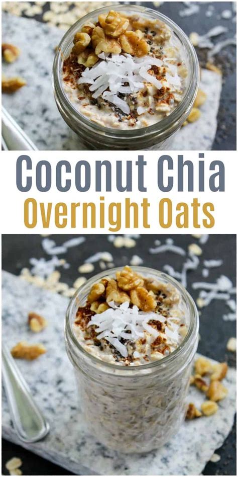 Milk softens the oats eliminating the need to cook oatmeal on the stove. Coconut Chia Overnight Oats | overnight oats in a mason jar | #masonjar #overnighto… in 2020 ...