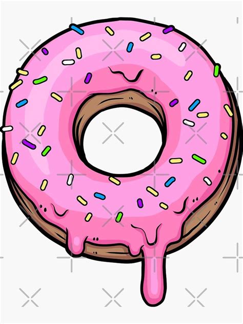 A Donut With Pink Icing And Sprinkles