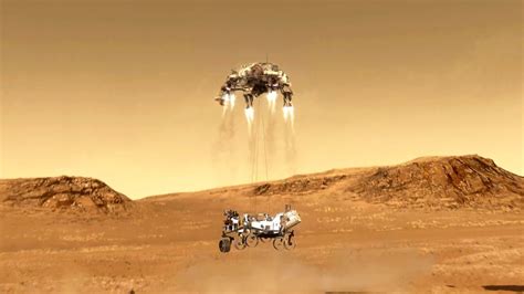 Nasa Perseverance Rover Landing In Mars Animation K Youtube