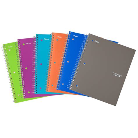 Five Star Spiral Notebook College Ruled 1 Subject 100