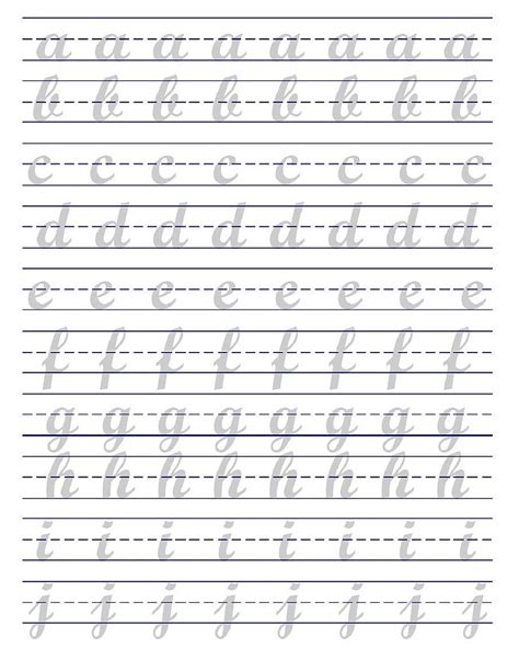 Calligraphy Alphabet Practice Sheets Pdf