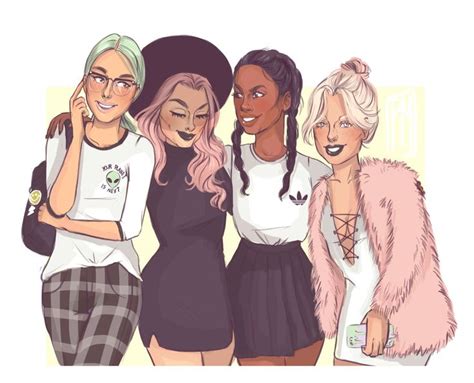 Girl Group By Paulamilanez Iampmilanez In 2019 Drawings Of Friends