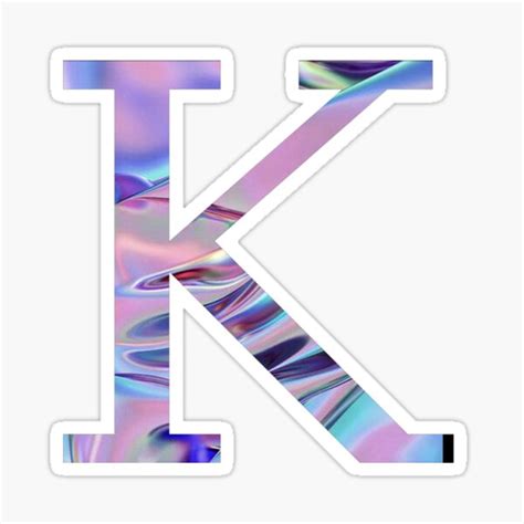 Kappa Holographic Chrome Greek Letter Sticker For Sale By