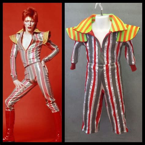 Made To Order David Bowie Ziggy Stardust Striped Piece Etsy