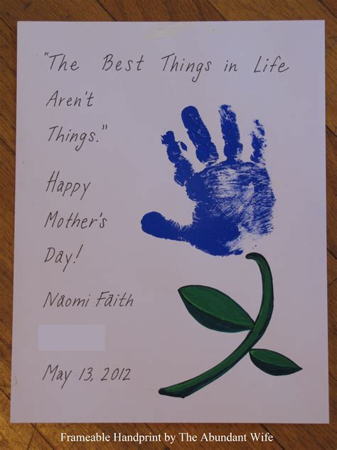 Happy Mothers Day Diy Handprint Flowers The Abundant Wife