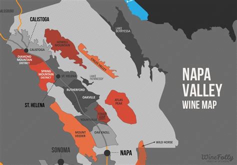 A Simple Guide To Napa Wine Map Wine Folly Wine Map Napa Wine