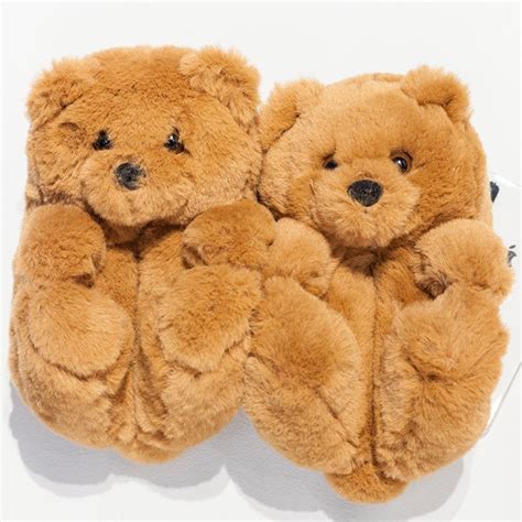 Cute Teddy Bear Slippers For Toddlers And Kids Winter House Shoes