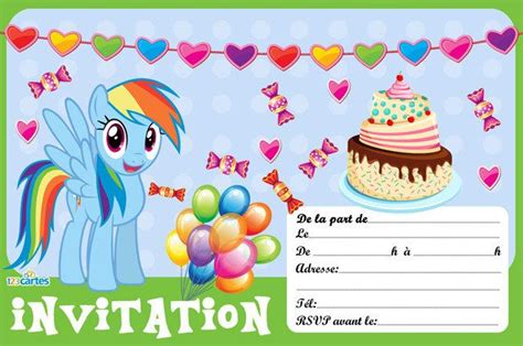 Find out the most recent images of imprimer carte invitation licorne here, and also you can get the image here simply image posted uploaded by admin that saved in our collection. 7 Invitations anniversaire My little Pony (Gratuits) | 123cartes