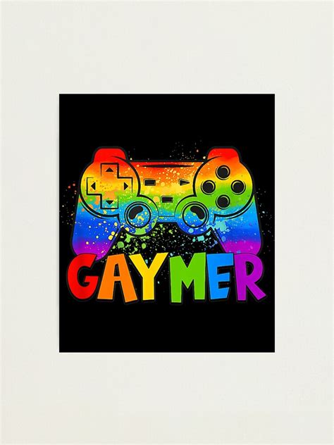 Gaymer Gay Pride Flag Lgbt Gamer Lgbtq Gaming Gamepad Photographic