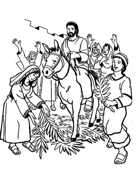 Palm Sunday Coloring Page Free Printable