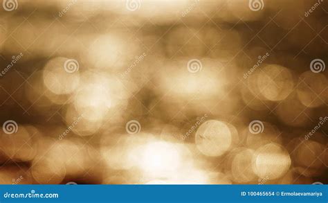 Beautiful Gold Abstract Glittering Lights Bokeh Background Glistening