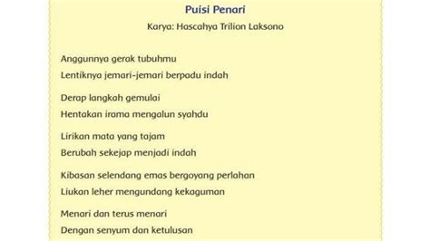 kunci jawaban bahasa indonesia kelas  semester  tentang puisi terupdate revisi id