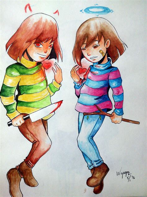Chara And Frisk Undertale By Wepepe On Deviantart