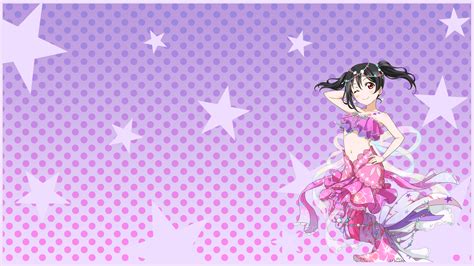 Wallpaper Illustration Anime Girls Purple Love Live Pattern