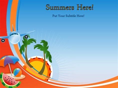 Animated Summer Template For Powerpoint