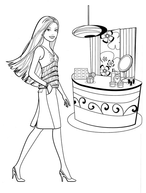 Barbie Fashionista Coloring Pages