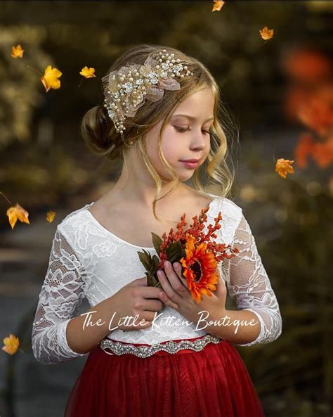 Burnt Orange Tulle Flower Girl Dress Rust Flower Girl Dress Etsy In