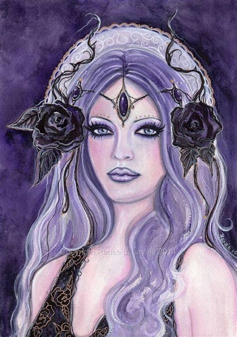 Aceo Print Danika Fantasy Portrait Gothic Art By Renee Lavoie Fantasy