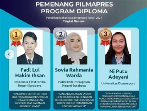 Inilah Para Pemenang Pemilihan Mahasiswa Berprestasi Pilmapres 2021