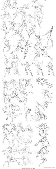 211 Best Action Poses images in 2019 | Drawing Techniques ... Female fighting poses drawing reference.