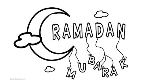 Mewarnai Kaligrafi Tema Ramadhan Gambar Mewarnai Hd