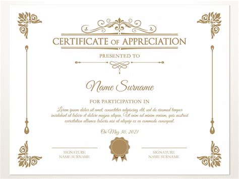 Download 5,356 certificate template free vectors. Printable Certificate of Appreciation Certificate Template ...