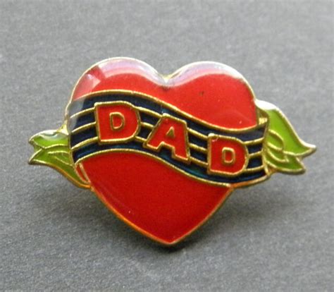 I Love Dad Father Heart Lapel Pin Badge 1 Inch Ebay