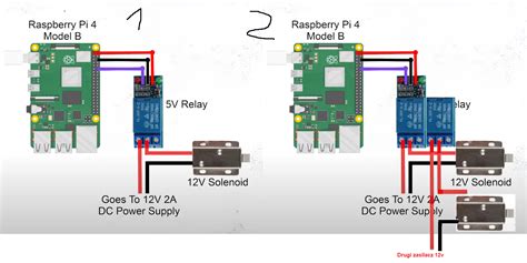 Control 2 Solenoids Via Dual Relay Single 12v Supply Raspberry Pi