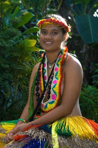 Traditional Yapese Girl On The Island Of Yap