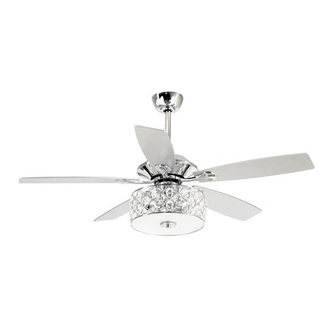 Ceiling Fans Lights With Remote Control 52 Inch Crystal Chandelier Fan