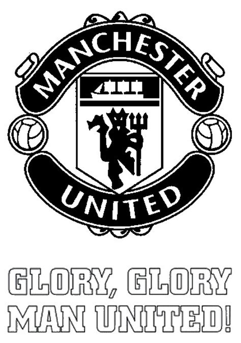 Coloring Page Soccer Manchester United Badge 22