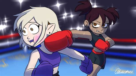 Luz X Vs Amity Boxing Comm By Herosmacker On Deviantart