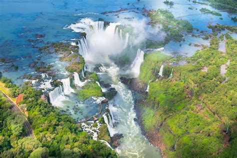 空から見るイグアスの滝 Beautiful 世界の絶景 美しい景色
