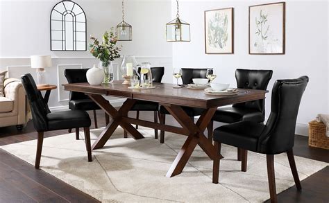 Add it to a dining table of your choice, pull it up to a writing desk, or use it as a side chair for extra seating at your next party. Grange Dark Wood Extending Dining Table with 6 Bewley ...