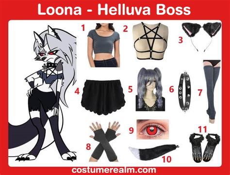 Dress Like Loona From Helluva Boss Loona Costume Halloween Costume