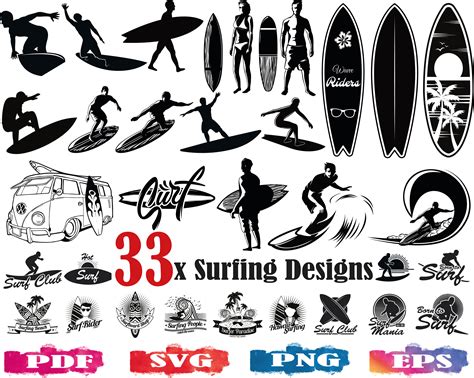 Embellishments Surf Board Dxf Silhouette Surf Svg Surf Svg For Cricut