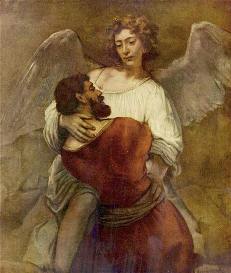 Jacob Wrestling With The Angel C1659 Rembrandt