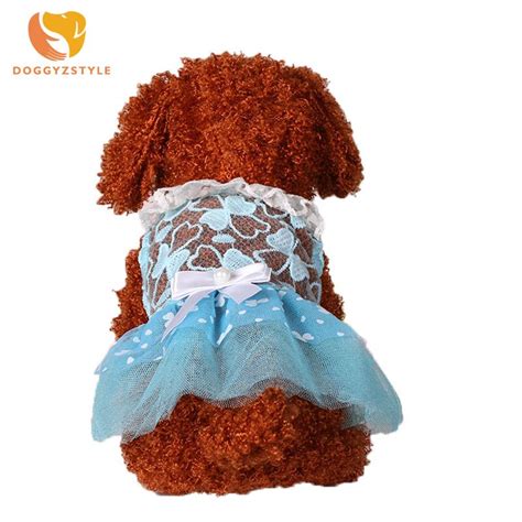 Dog Dress Summer Clothes Lace Bow Tie Puppy Cute Skirt For Small Dogs