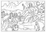Sermon Mount Coloring Printable Template sketch template