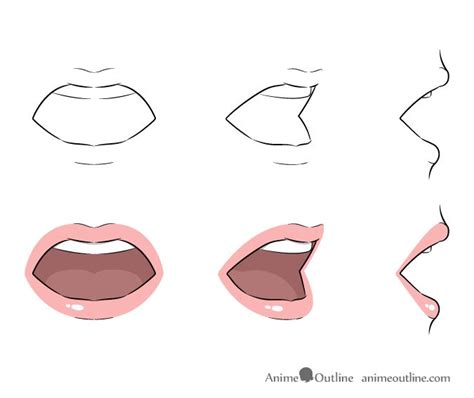 How To Draw Lips With Different Angles And Shapes