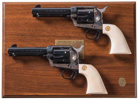 Consecutive Pair Of Colt 3rd Gen Single Action Army Revolvers Rock