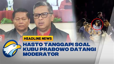 Respon Hasto Soal Kubu Prabowo Datangi Moderator Youtube