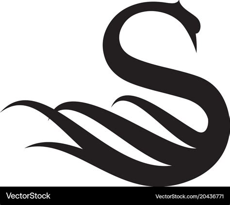 Letter S Logo Icon Shaped Swan For Your Business Vector Image