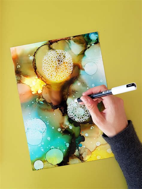 The Most Popular Alcohol Ink And Posca Pen On Yupo Paper By Danish