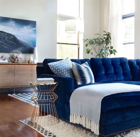 Royal Blue Velvet Couch Living Room Gorgeous Blue Velvet Sofa Ideas