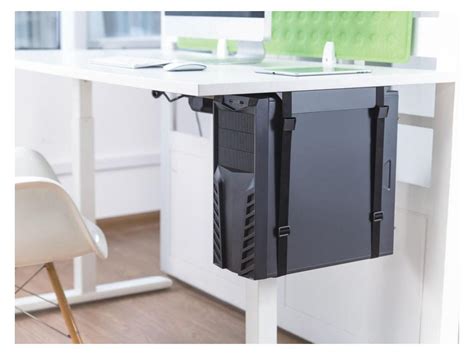 Monoprice Computer Case Cpu Tower Holder Low Profile Under Desk Mount