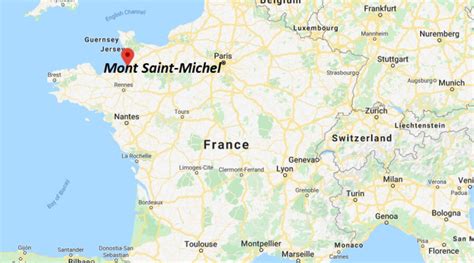 Mont St Michel France Map Map Of Interstate